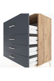 Hyperion Şifonyer 4 Çekmeceli 88x44x96 Çam-Antrasit