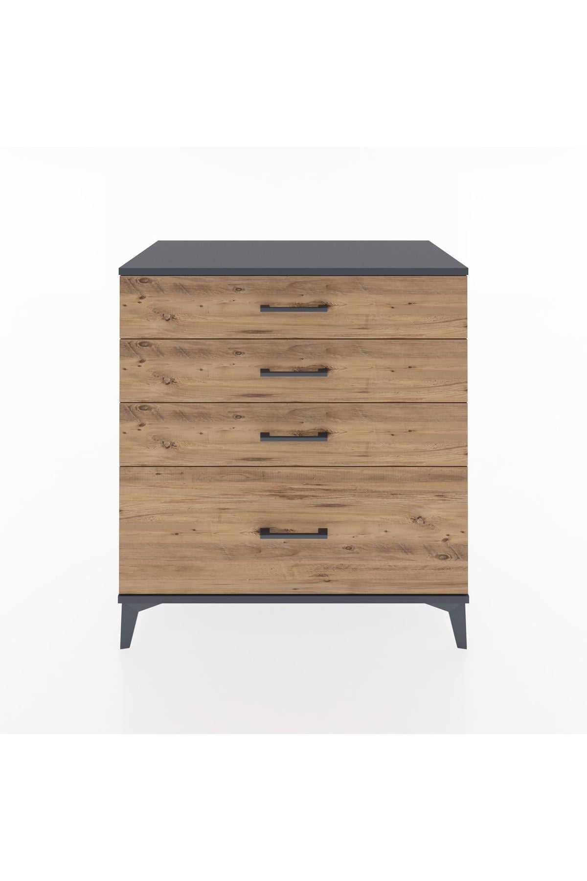 Hyperion Şifonyer 4 Çekmeceli 88x44x96 Antrasit-Çam