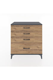 Hyperion Şifonyer 4 Çekmeceli 88x44x96 Antrasit-Çam