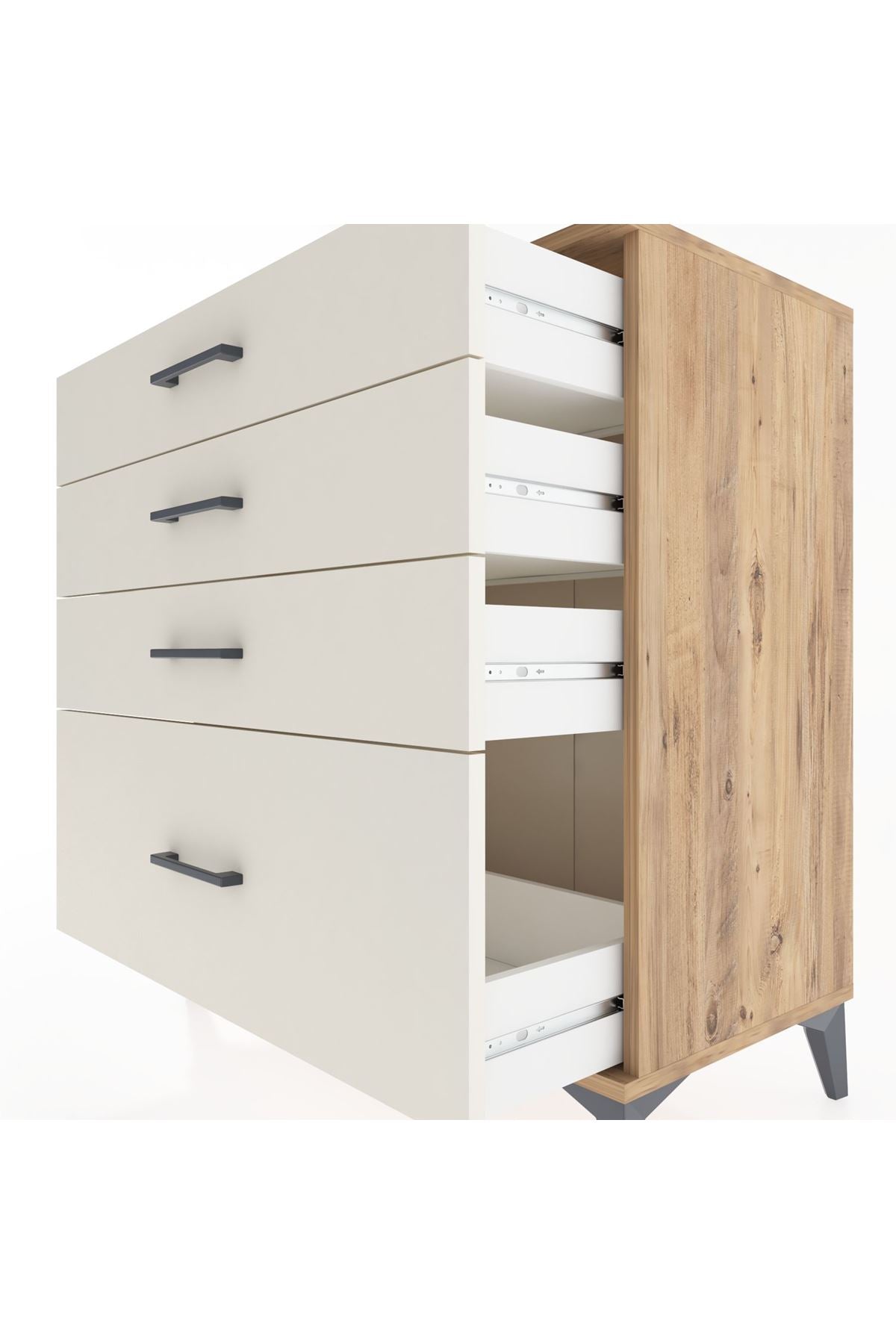 Hyperion Şifonyer 4 Çekmeceli 88x44x96 Çam-Aytaşı