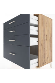 Hyperion Şifonyer 4 Çekmeceli 88x44x96 Çam-Antrasit
