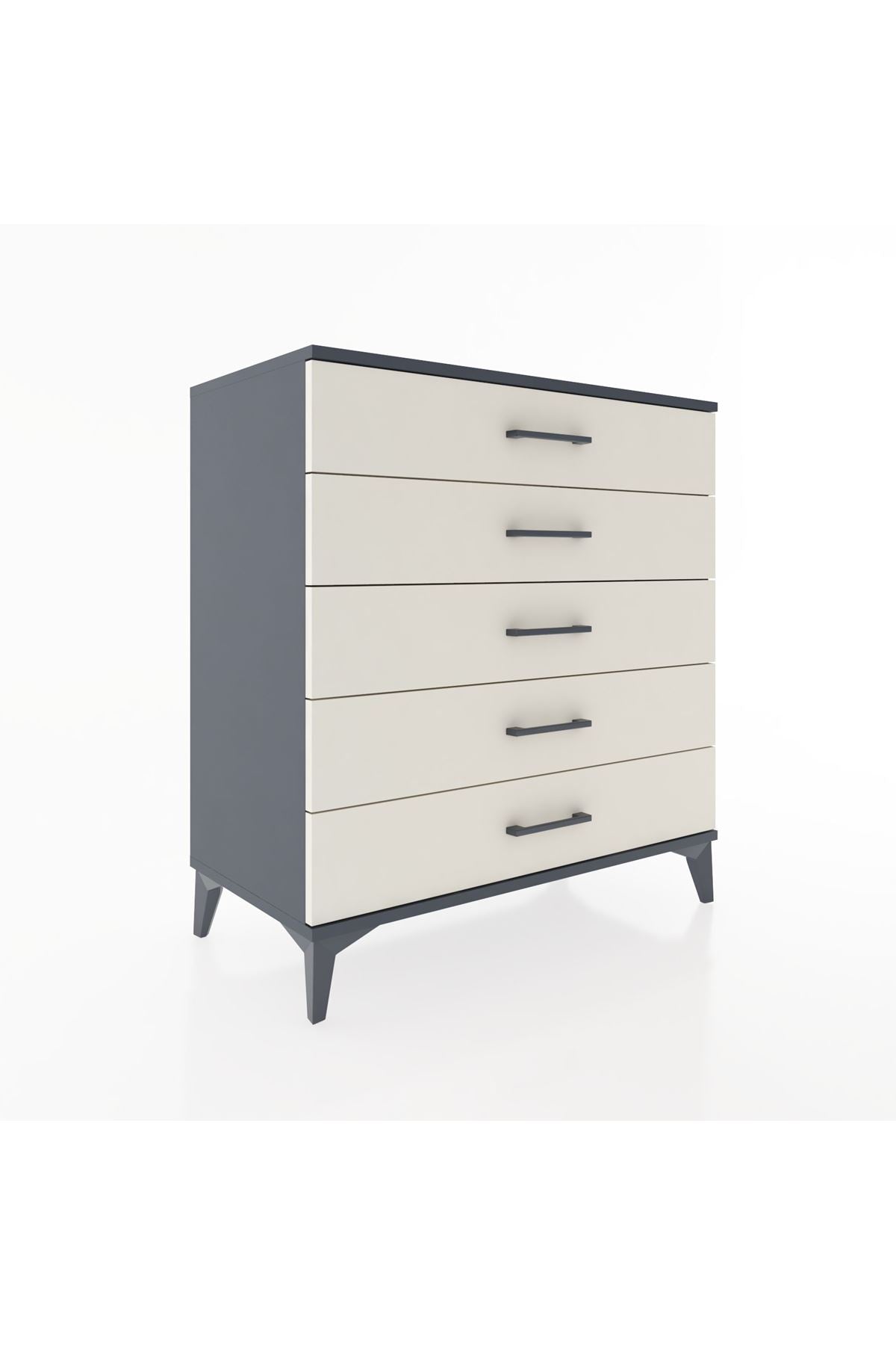 Hyperion Şifonyer 5 Çekmeceli 88x44x96 Antrasit-Aytaşı