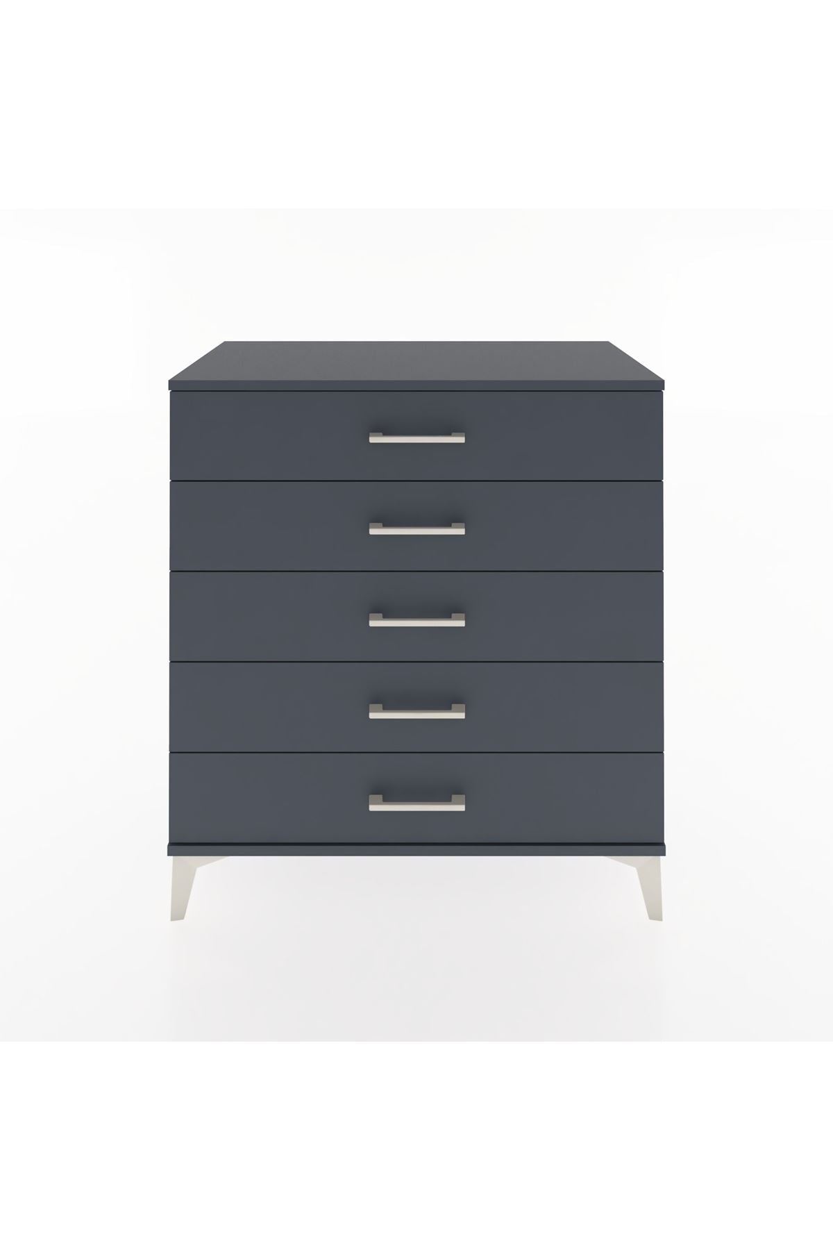 Hyperion Şifonyer 5 Çekmeceli 88x44x96 Antrasit-Antrasit