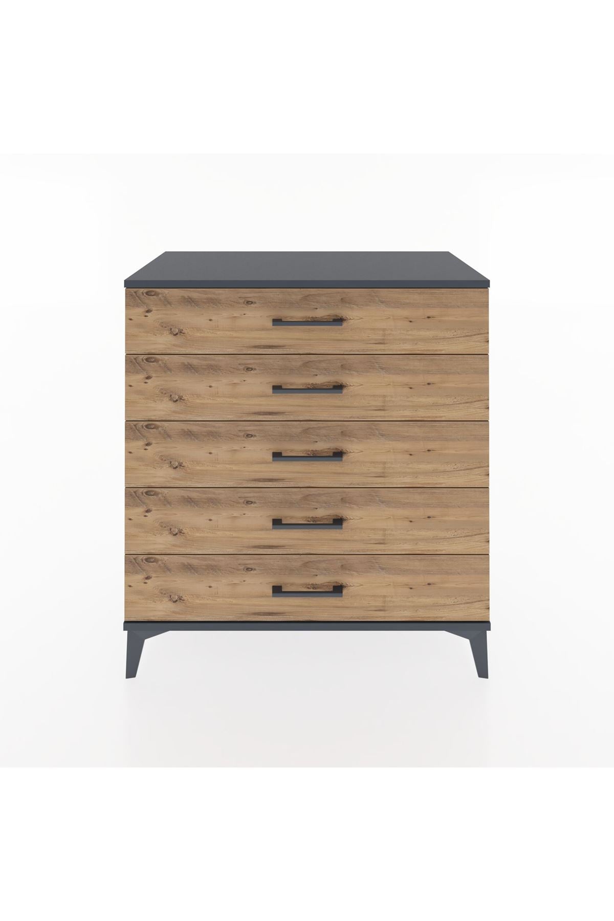 Hyperion Şifonyer 5 Çekmeceli 88x44x96 Antrasit-Çam