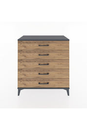 Hyperion Şifonyer 5 Çekmeceli 88x44x96 Antrasit-Çam