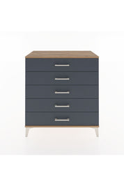 Hyperion Şifonyer 5 Çekmeceli 88x44x96 Çam-Antrasit