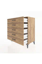 Hyperion Şifonyer 5 Çekmeceli 88x44x96 Çam-Çam