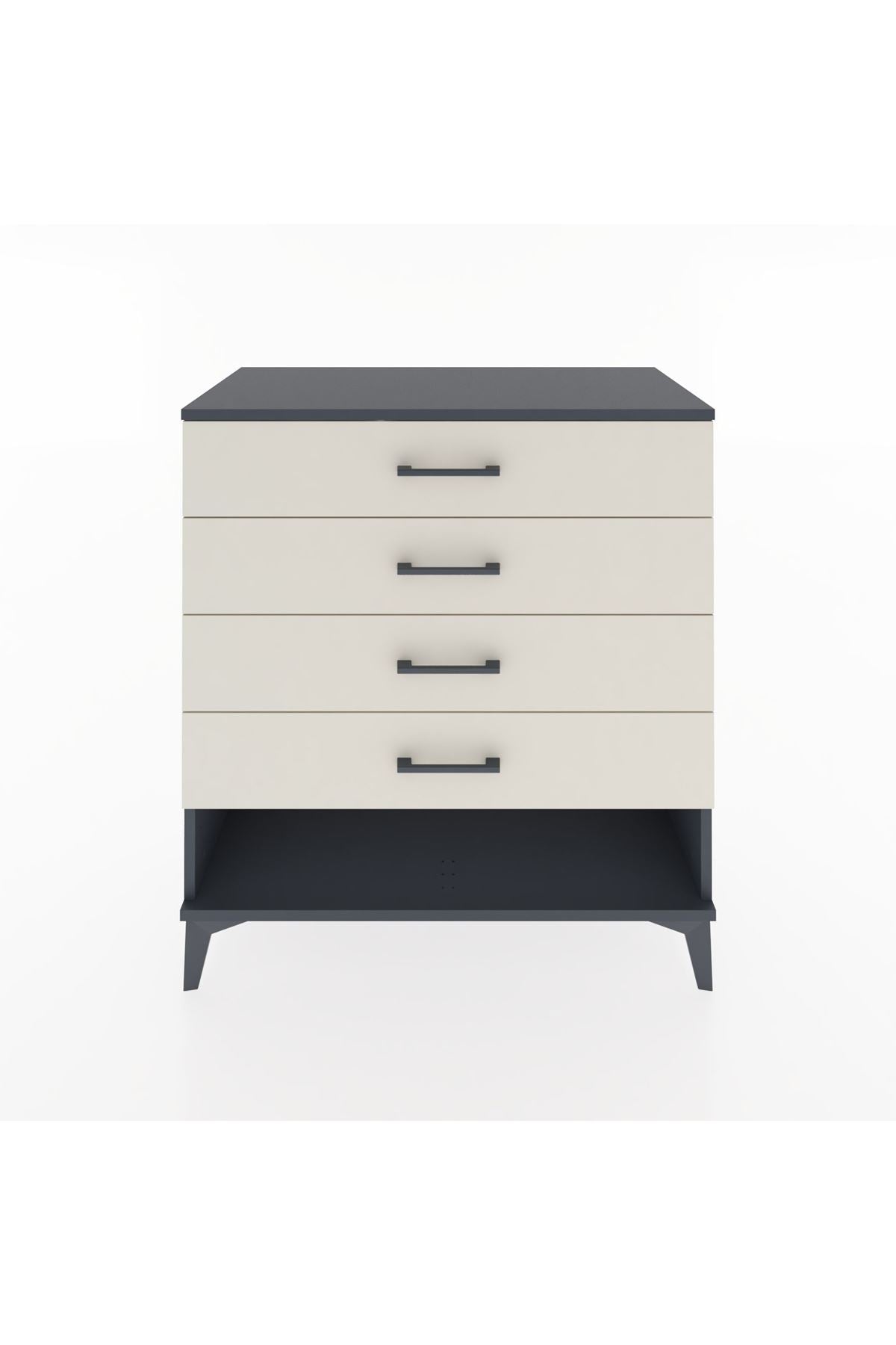 Hyperion Şifonyer 4 Çekmeceli 88x44x96 Antrasit-Aytaşı