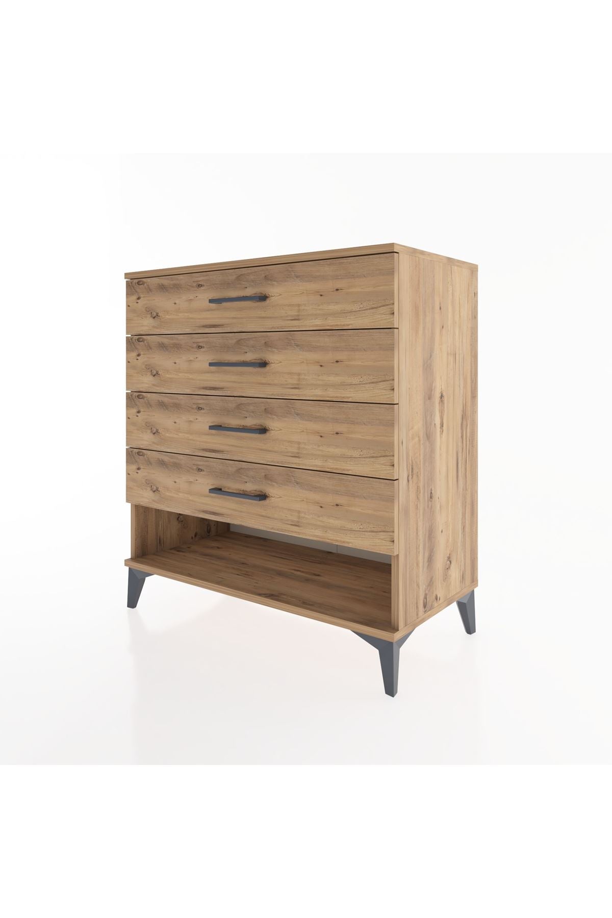 Hyperion Şifonyer 4 Çekmeceli 88x44x96 Çam-Çam