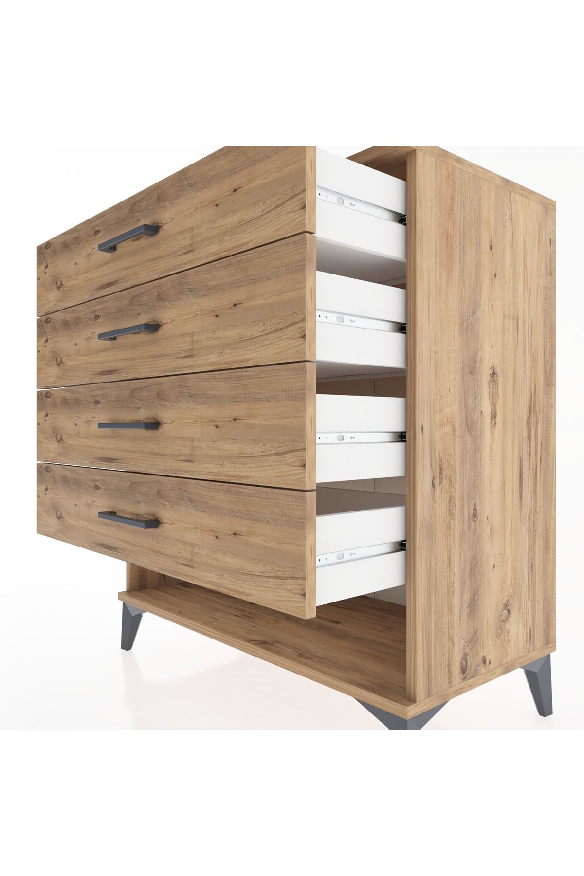 Hyperion Şifonyer 4 Çekmeceli 88x44x96 Çam-Çam