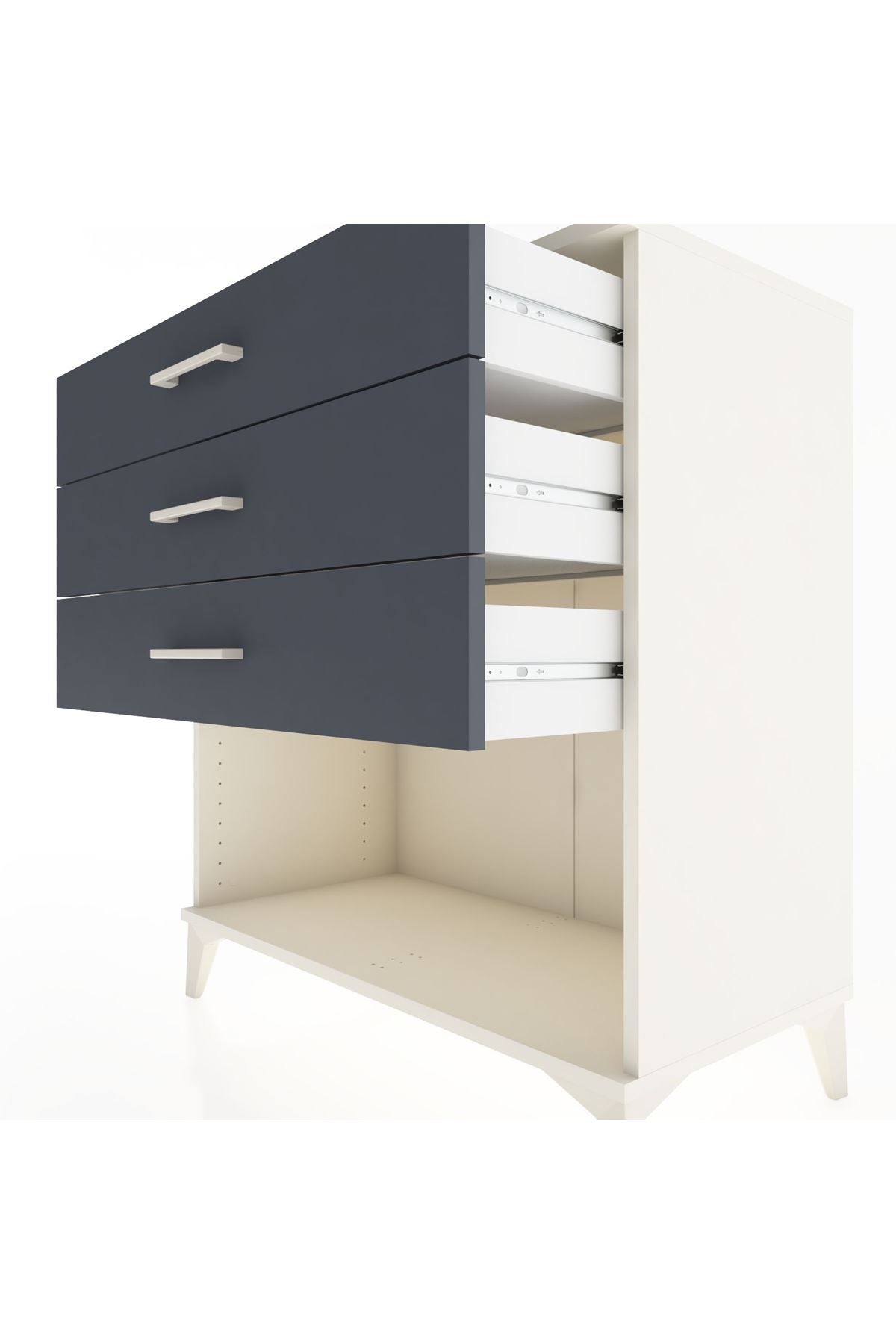 Hyperion Şifonyer 3 Çekmeceli 88x44x96 Aytaşı-Antrasit