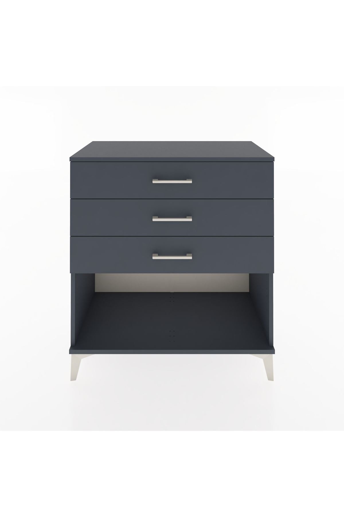 Hyperion Şifonyer 3 Çekmeceli 88x44x96 Antrasit-Antrasit