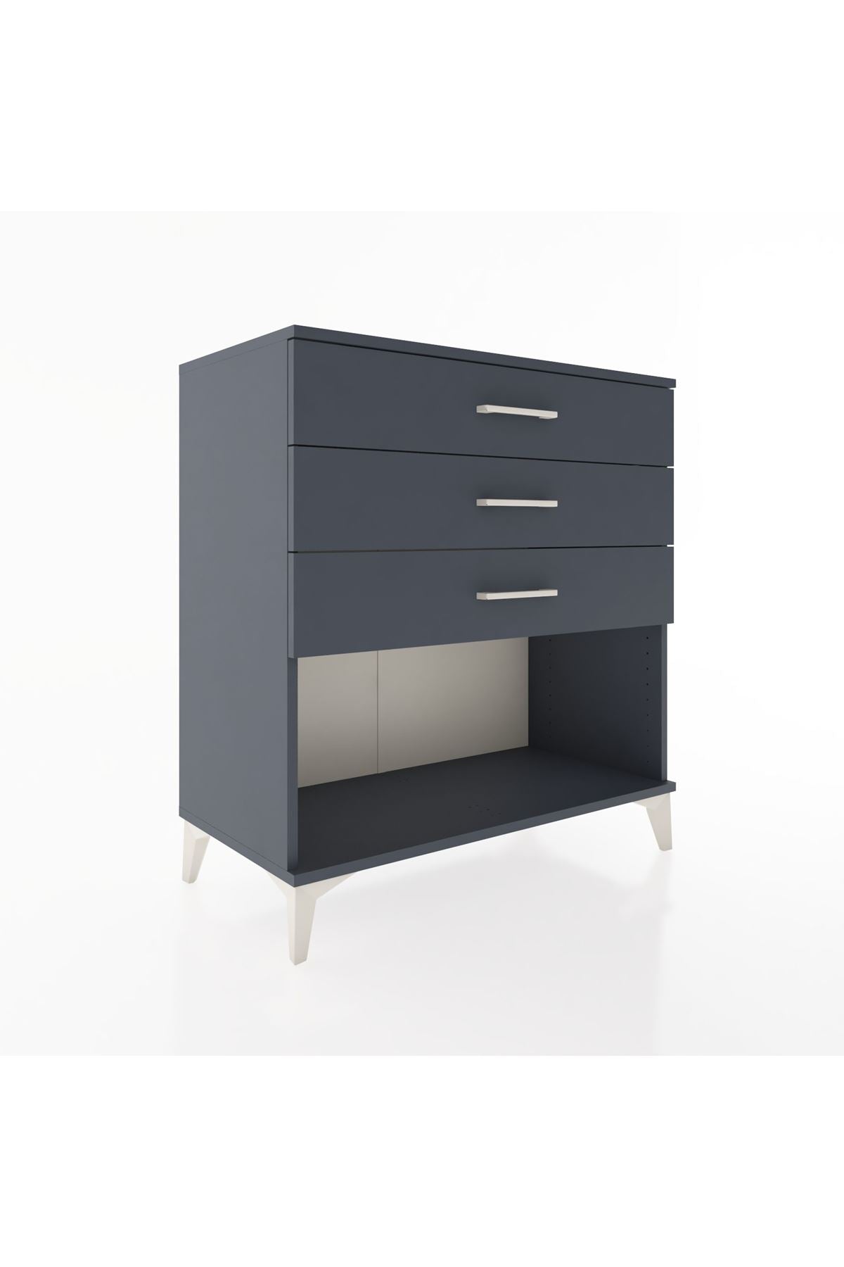 Hyperion Şifonyer 3 Çekmeceli 88x44x96 Antrasit-Antrasit