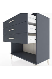 Hyperion Şifonyer 3 Çekmeceli 88x44x96 Antrasit-Antrasit