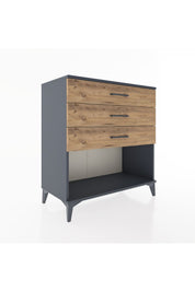 Hyperion Şifonyer 3 Çekmeceli 88x44x96 Antrasit-Çam