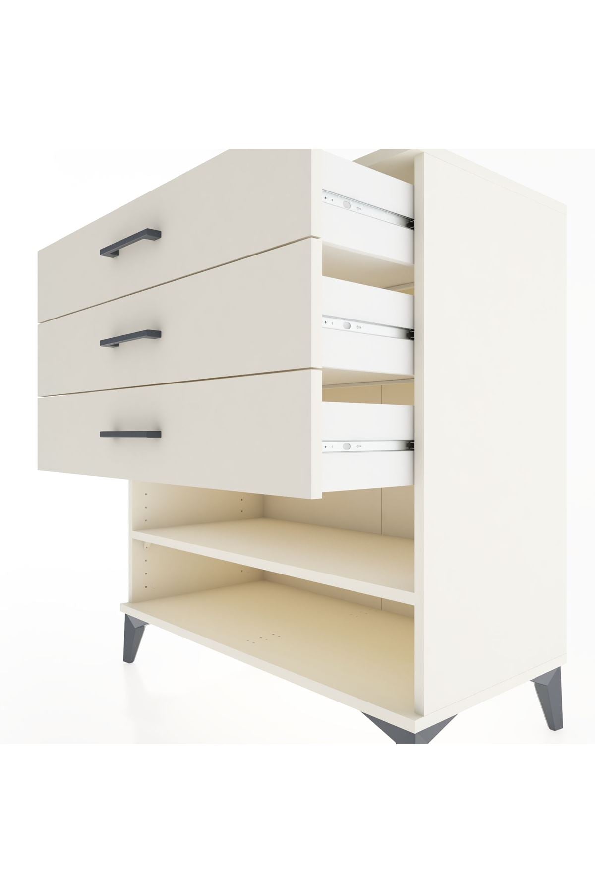 Hyperion Şifonyer Tek Raflı 3 Çekmeceli 88x44x96 Aytaşı-Aytaşı