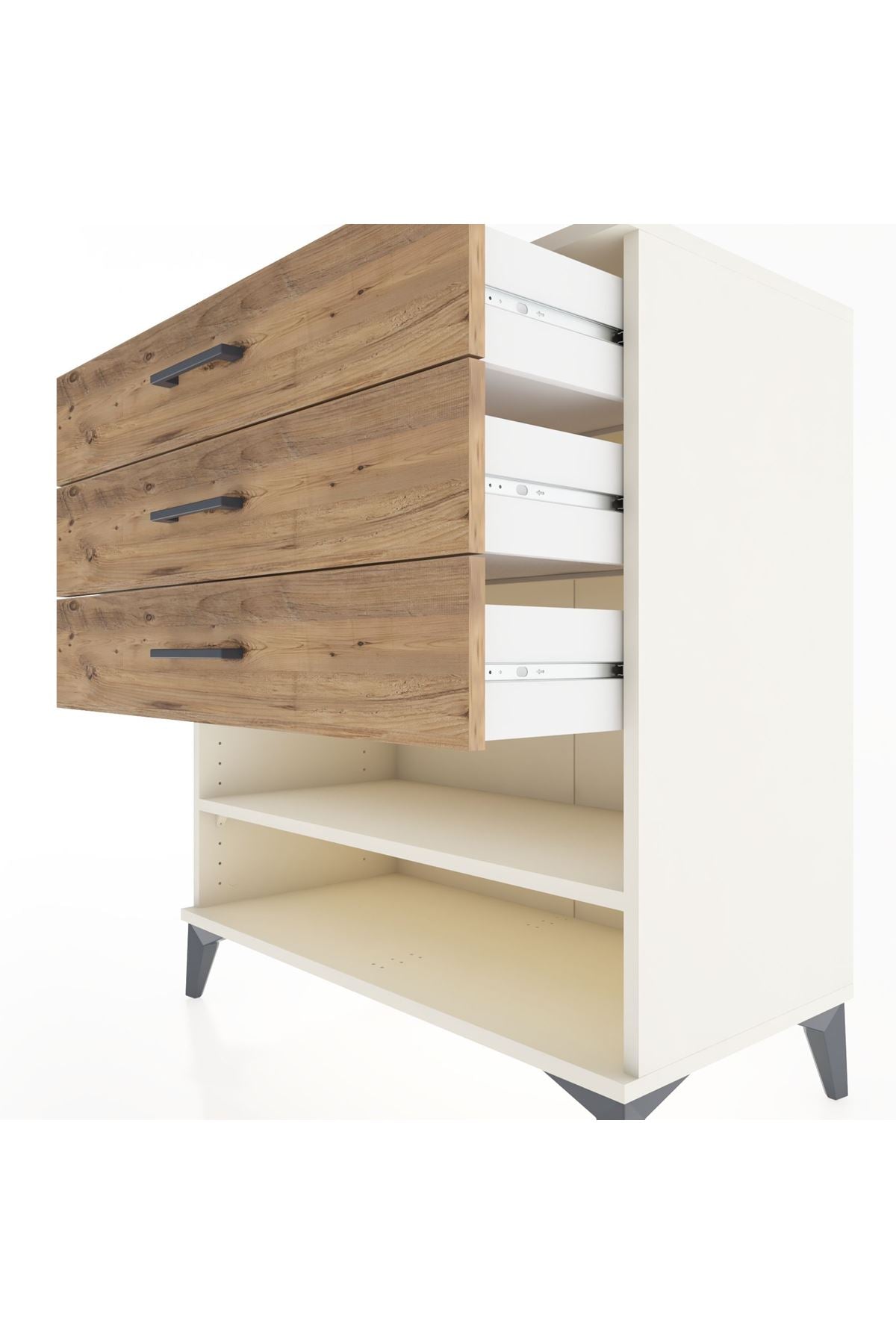 Hyperion Şifonyer Tek Raflı 3 Çekmeceli 88x44x96 Aytaşı-Çam