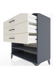 Hyperion Şifonyer Tek Raflı 3 Çekmeceli 88x44x96 Antrasit-Aytaşı