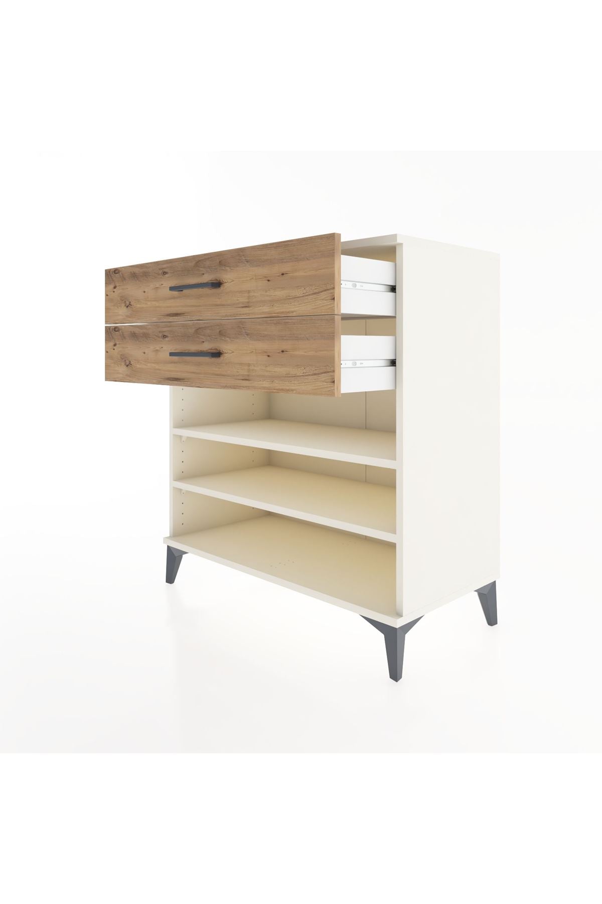 Hyperion Şifonyer 2 Raflı 2 Çekmeceli 88x44x96 Aytaşı-Çam