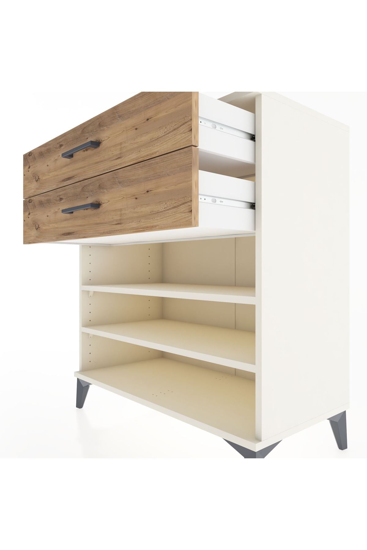 Hyperion Şifonyer 2 Raflı 2 Çekmeceli 88x44x96 Aytaşı-Çam