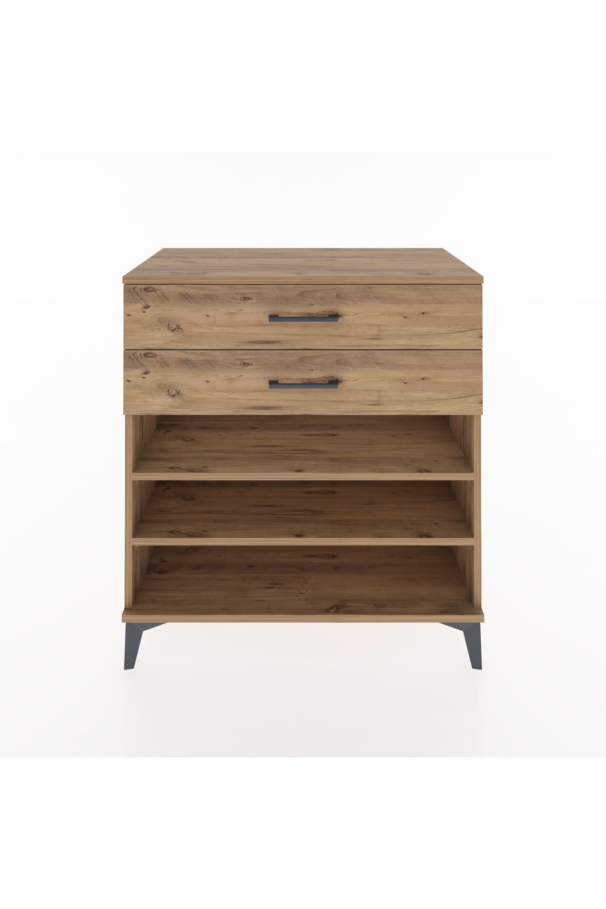 Hyperion Şifonyer 2 Raflı 2 Çekmeceli 88x44x96 Çam-Çam