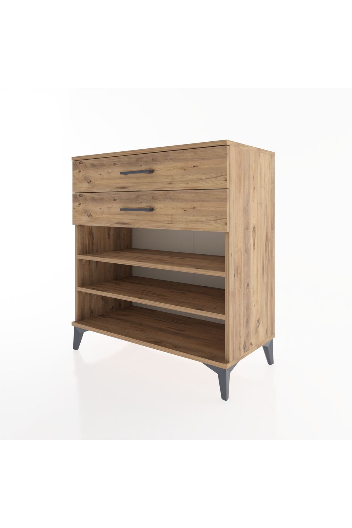 Hyperion Şifonyer 2 Raflı 2 Çekmeceli 88x44x96 Çam-Çam