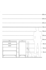 Hyperion Şifonyer Tek Raflı 2 Çekmeceli 88x44x96 Aytaşı-Aytaşı