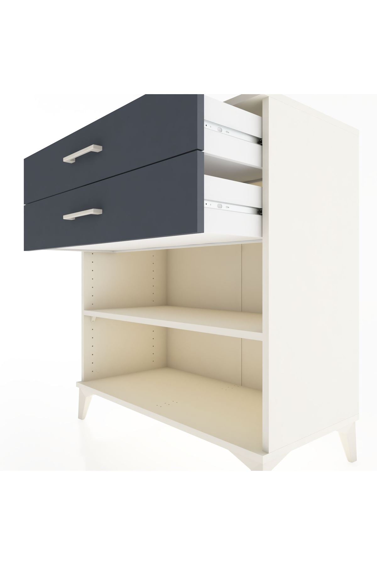 Hyperion Şifonyer Tek Raflı 2 Çekmeceli 88x44x96 Aytaşı-Antrasit