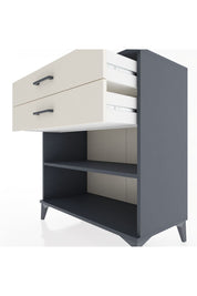 Hyperion Şifonyer Tek Raflı 2 Çekmeceli 88x44x96 Antrasit-Aytaşı