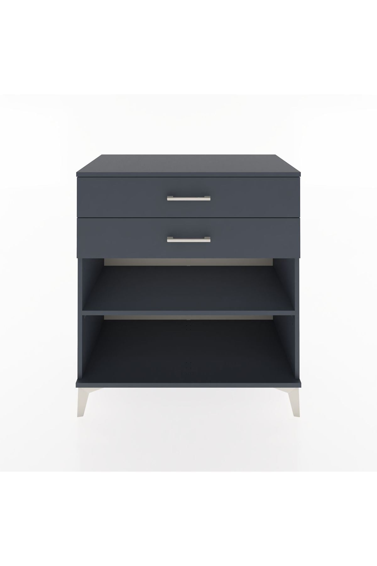 Hyperion Şifonyer Tek Raflı 2 Çekmeceli 88x44x96 Antrasit-Antrasit