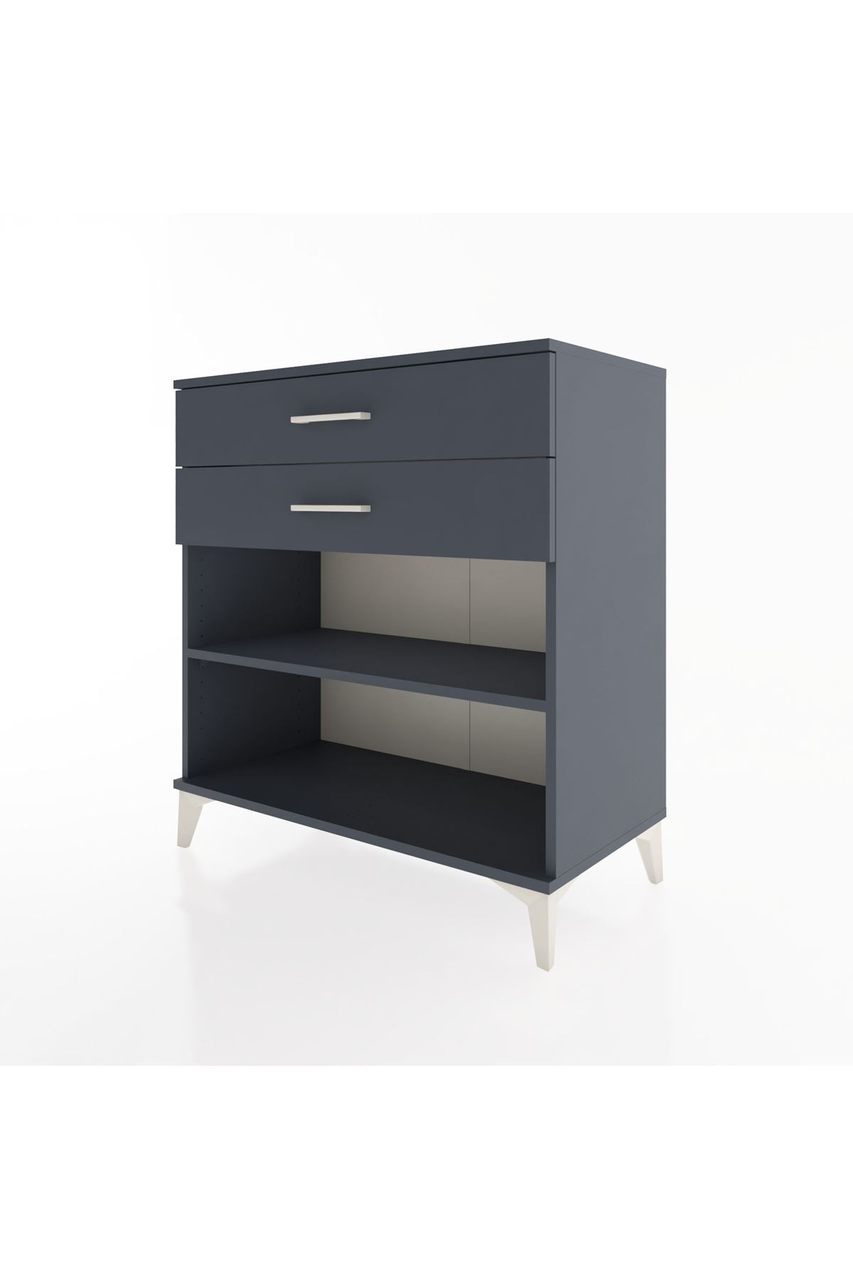 Hyperion Şifonyer Tek Raflı 2 Çekmeceli 88x44x96 Antrasit-Antrasit