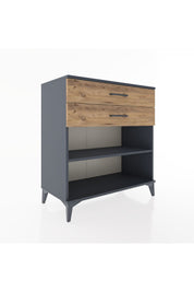 Hyperion Şifonyer Tek Raflı 2 Çekmeceli 88x44x96 Antrasit-Çam