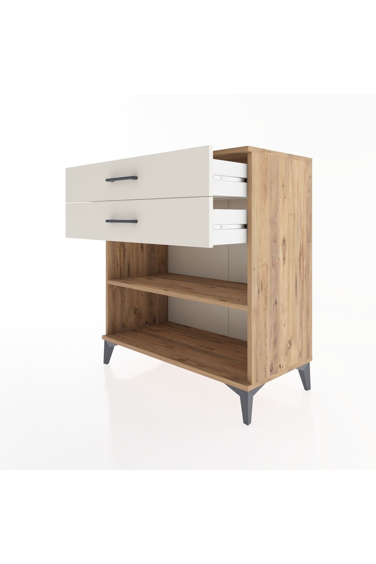 Hyperion Şifonyer Tek Raflı 2 Çekmeceli 88x44x96 Çam-Aytaşı