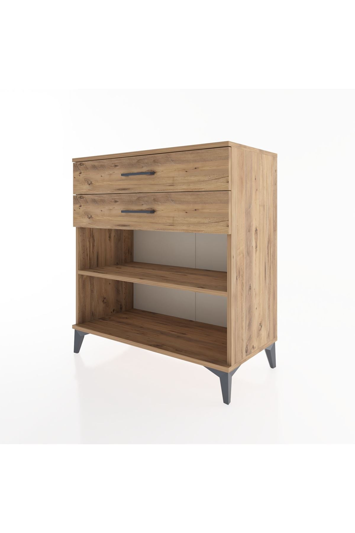 Hyperion Şifonyer Tek Raflı 2 Çekmeceli 88x44x96 Çam-Çam