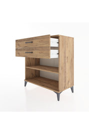 Hyperion Şifonyer Tek Raflı 2 Çekmeceli 88x44x96 Çam-Çam