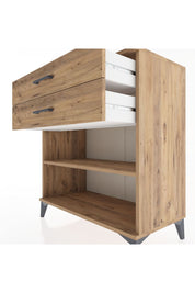 Hyperion Şifonyer Tek Raflı 2 Çekmeceli 88x44x96 Çam-Çam