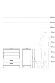 Hyperion Şifonyer 3 Raflı 2 Çekmeceli 88x44x96 Aytaşı-Aytaşı