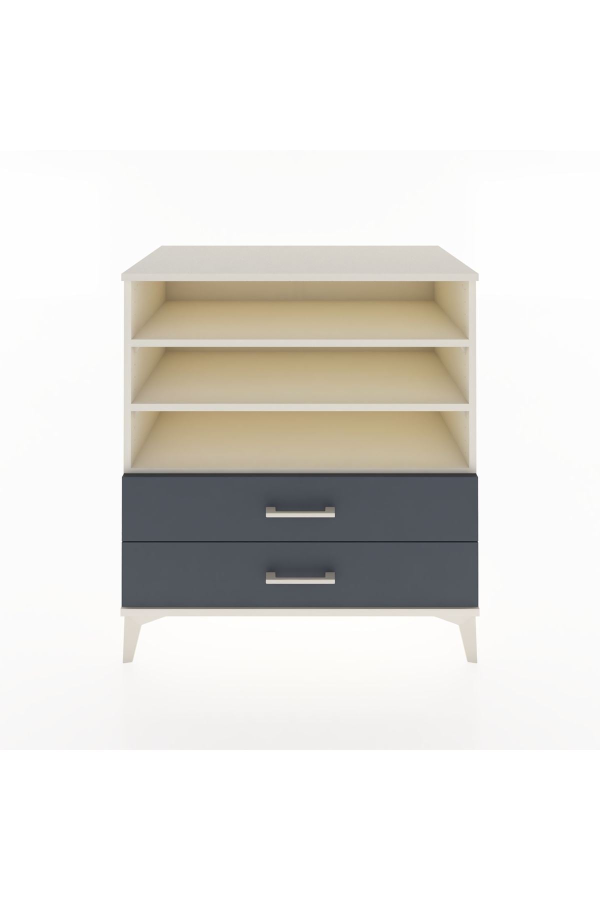 Hyperion Şifonyer 3 Raflı 2 Çekmeceli 88x44x96 Aytaşı-Antrasit