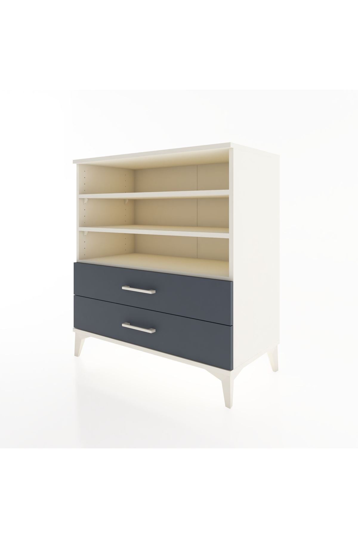 Hyperion Şifonyer 3 Raflı 2 Çekmeceli 88x44x96 Aytaşı-Antrasit