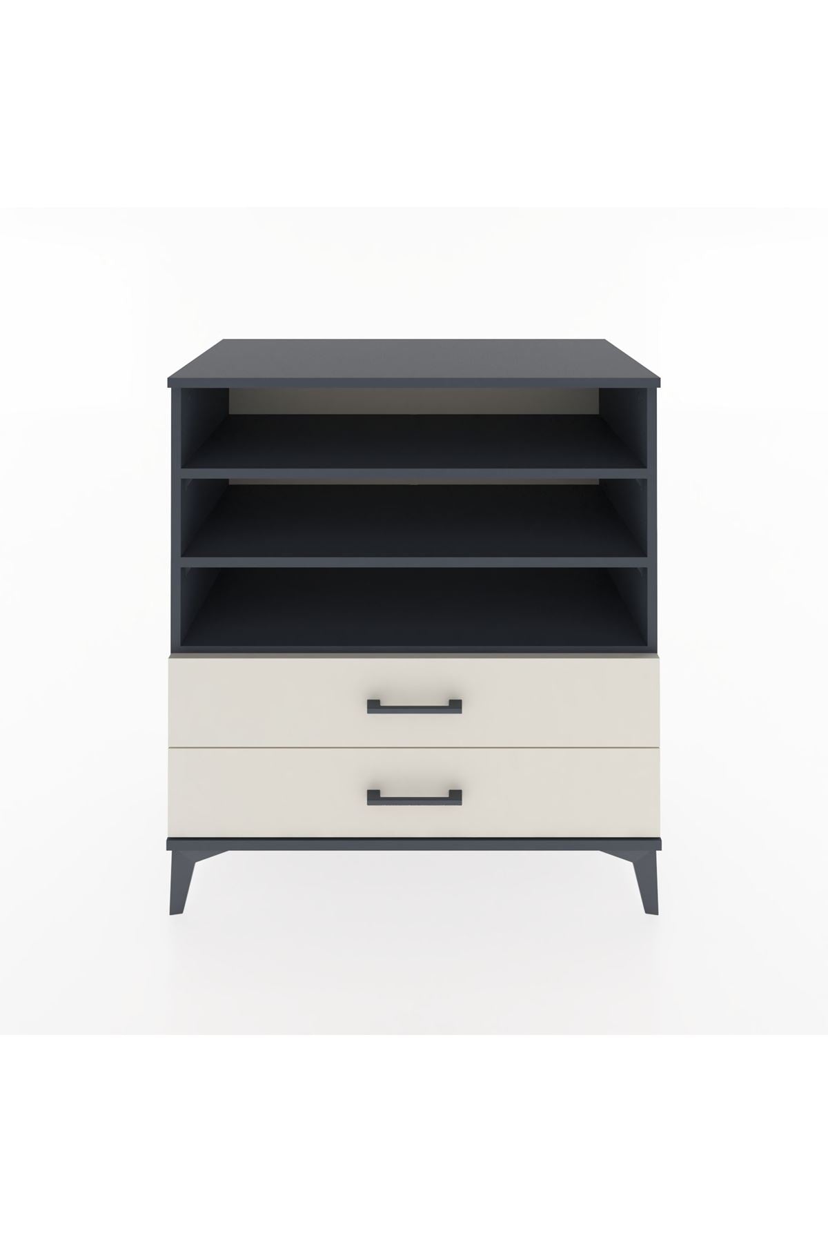 Hyperion Şifonyer 3 Raflı 2 Çekmeceli 88x44x96 Antrasit-Aytaşı