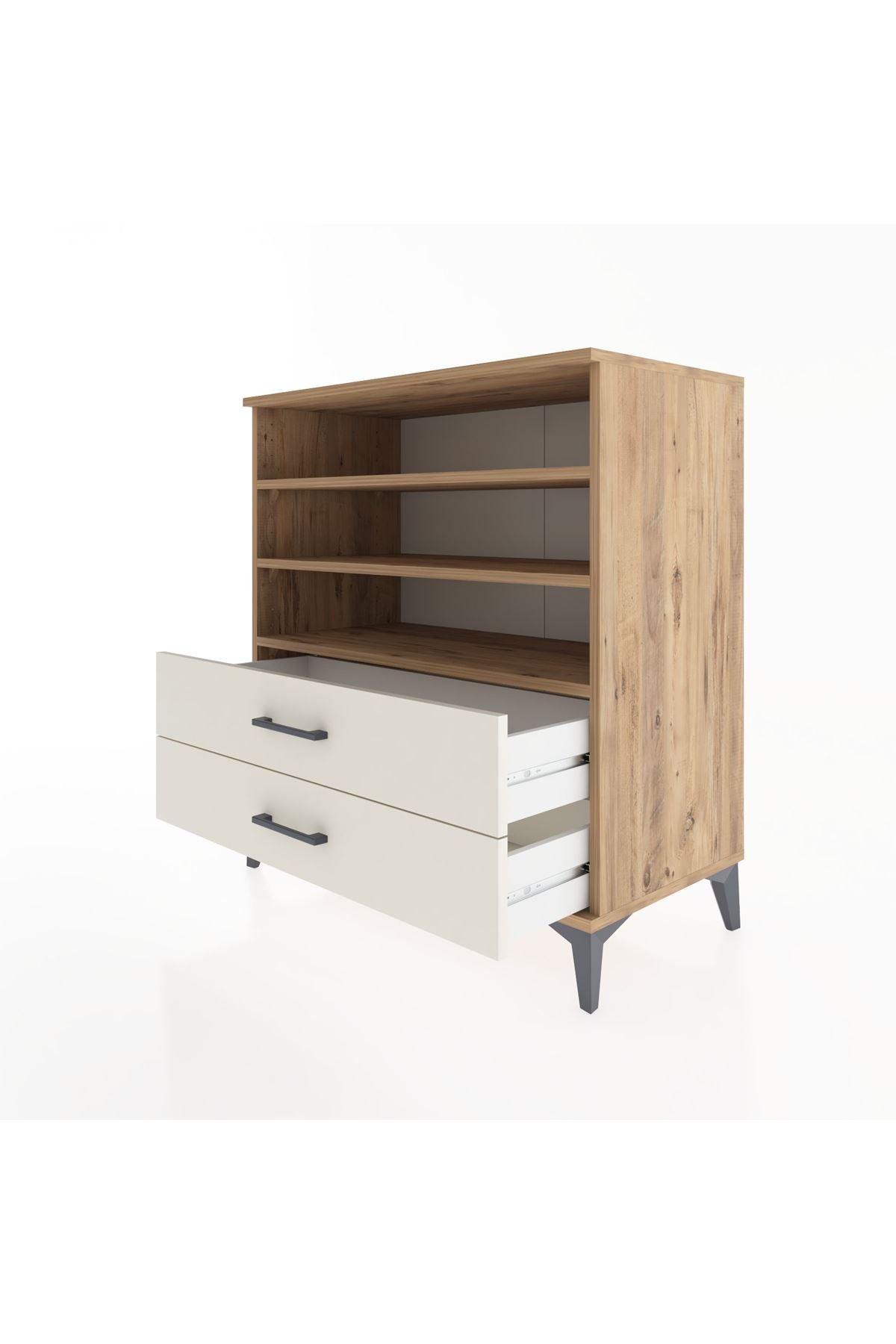 Hyperion Şifonyer 3 Raflı 2 Çekmeceli 88x44x96 Çam-Aytaşı