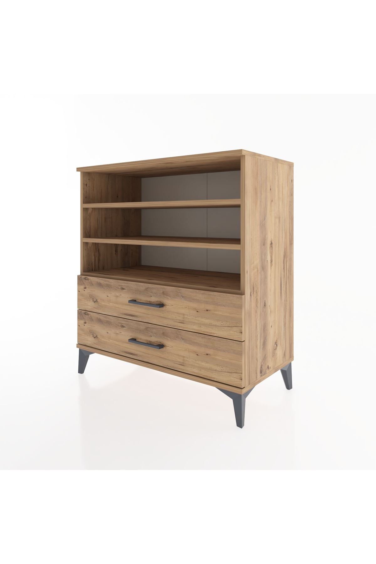 Hyperion Şifonyer 3 Raflı 2 Çekmeceli 88x44x96 Çam-Çam