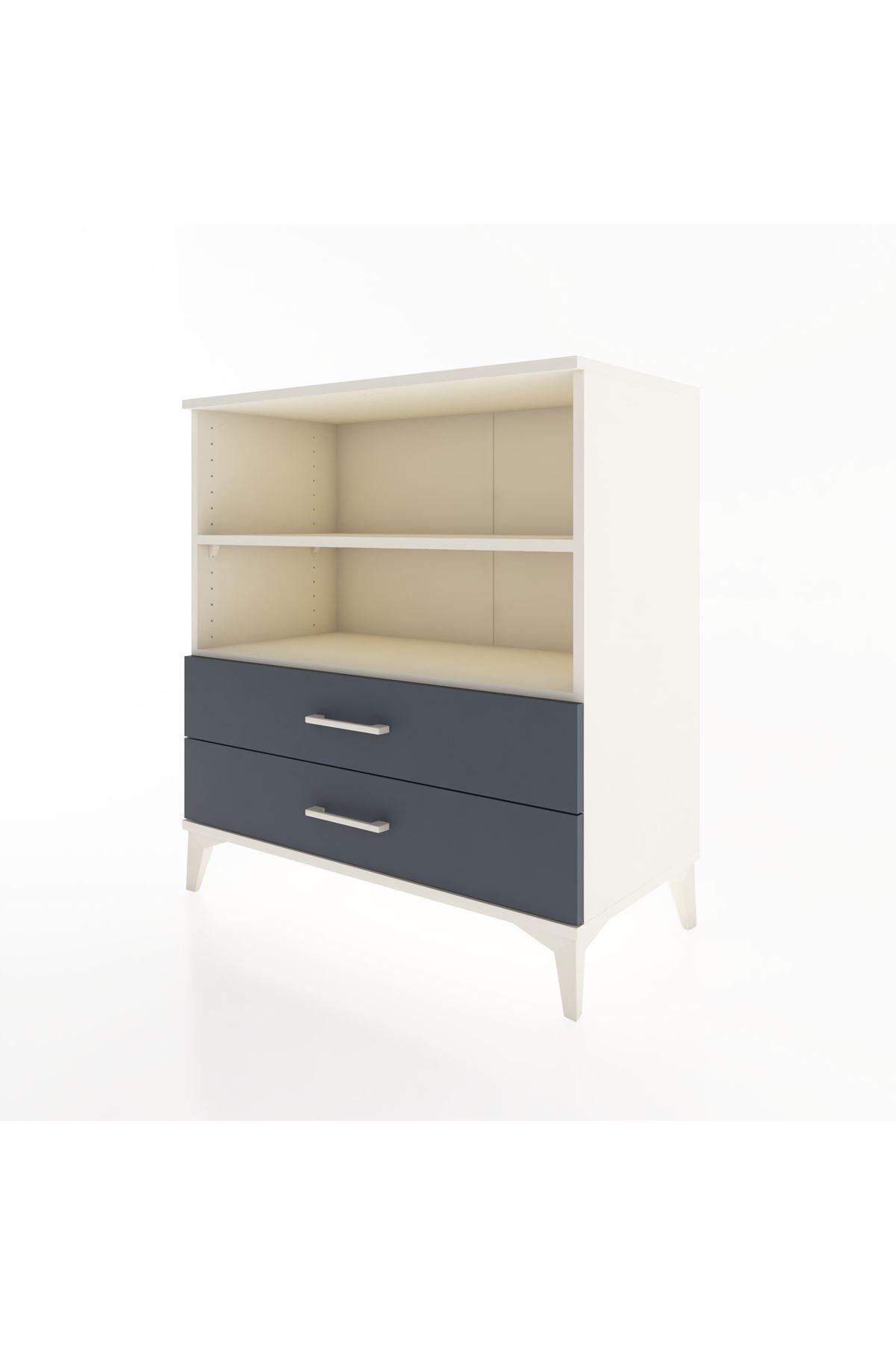 Hyperion Şifonyer 2 Raflı 2 Çekmeceli 88x44x96 Aytaşı-Antrasit