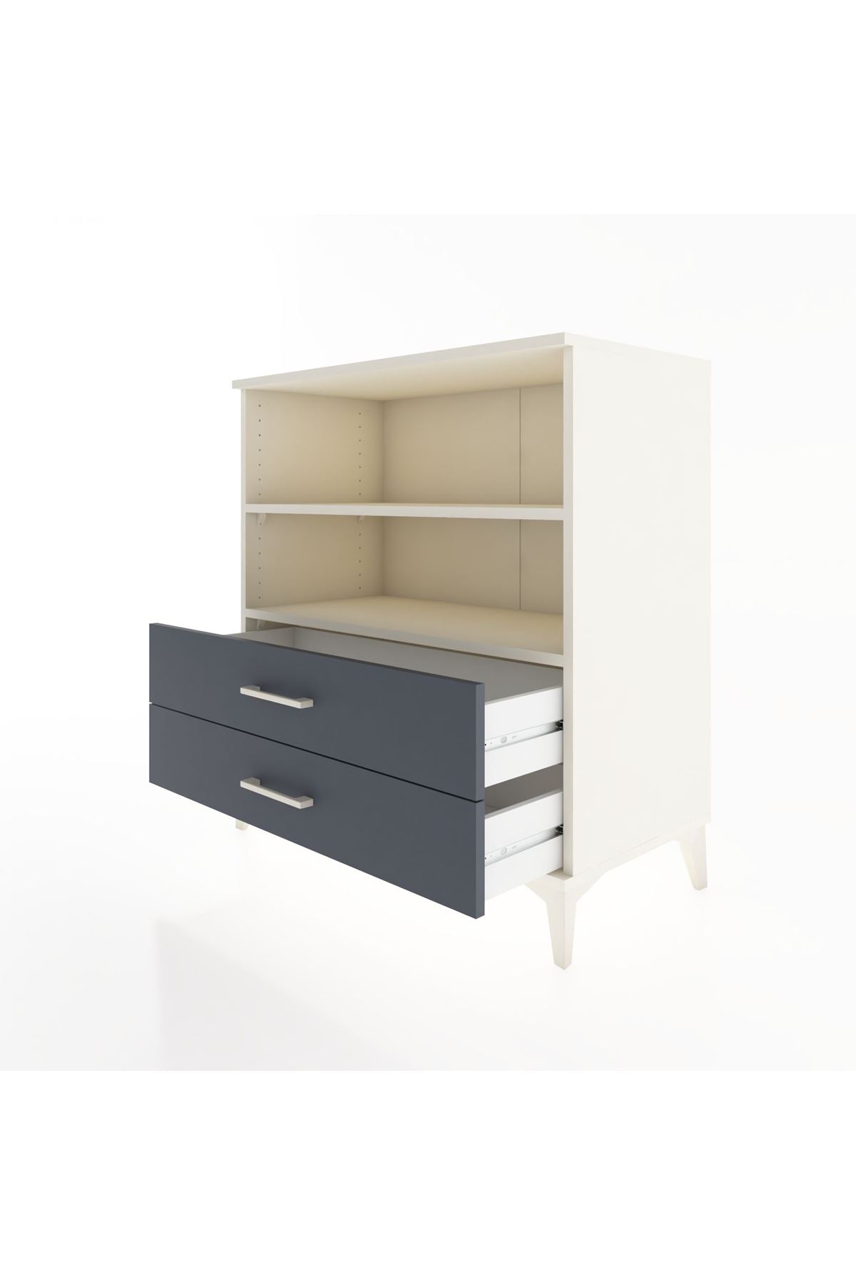 Hyperion Şifonyer 2 Raflı 2 Çekmeceli 88x44x96 Aytaşı-Antrasit