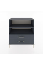 Hyperion Şifonyer 2 Raflı 2 Çekmeceli 88x44x96 Antrasit-Antrasit