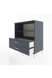 Hyperion Şifonyer 2 Raflı 2 Çekmeceli 88x44x96 Antrasit-Antrasit