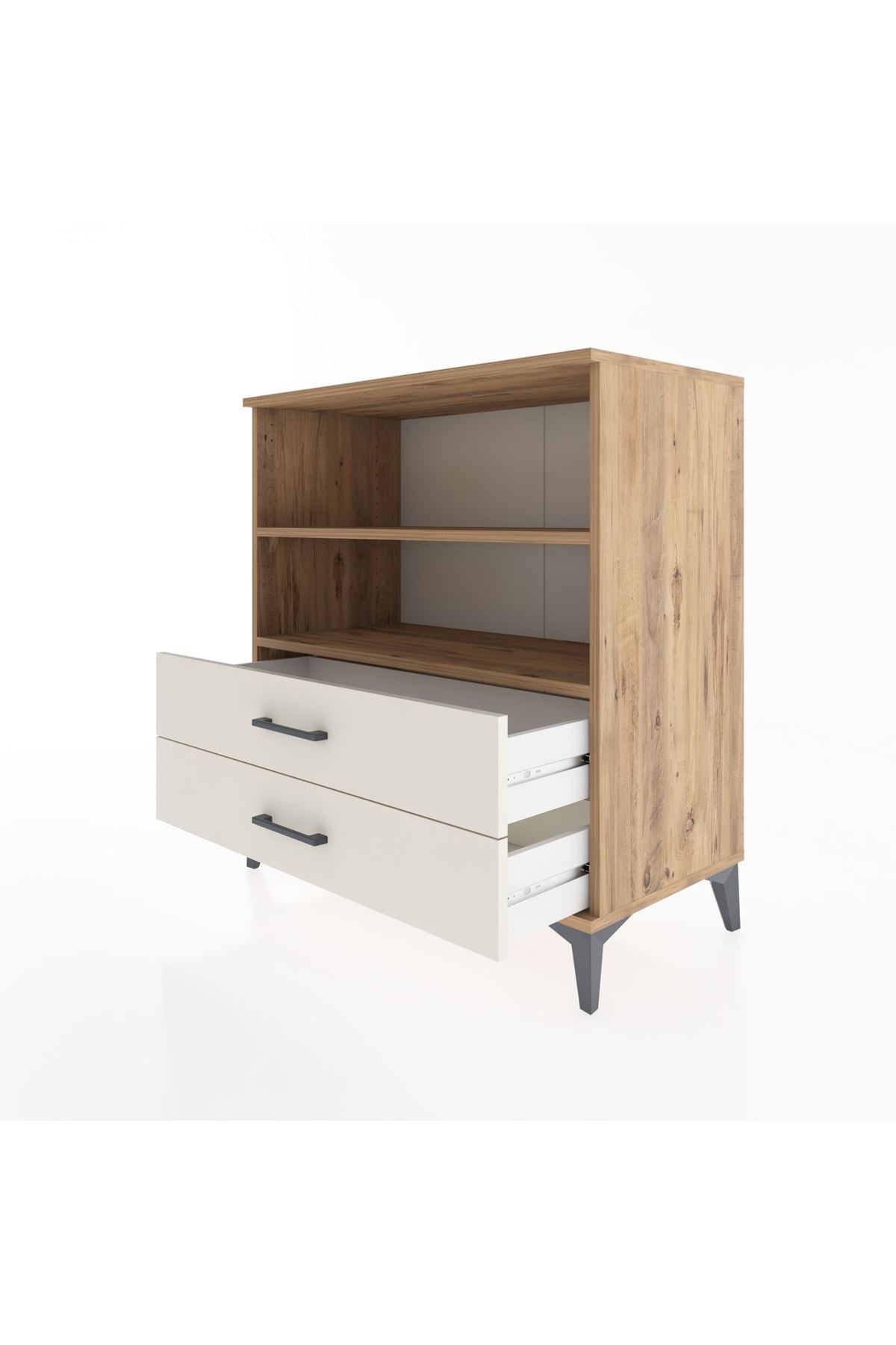 Hyperion Şifonyer 2 Raflı 2 Çekmeceli 88x44x96 Çam-Aytaşı