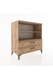 Hyperion Şifonyer 2 Raflı 2 Çekmeceli 88x44x96 Çam-Çam