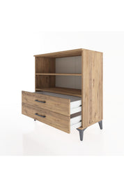 Hyperion Şifonyer 2 Raflı 2 Çekmeceli 88x44x96 Çam-Çam