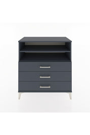 Hyperion Şifonyer 2 Raflı 3 Çekmeceli 88x44x96 Antrasit-Antrasit